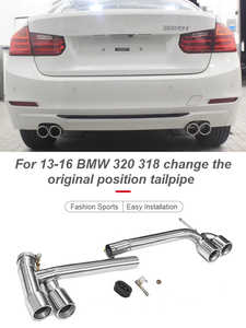 Tubo de escape de coche para <span class=keywords><strong>BMW</strong></span> F30 31 32 34 <span class=keywords><strong>36</strong></span> 316i 318i 320i 325i <span class=keywords><strong>328</strong></span> 330i 428i fibra de carbono inoxidable M AK MT MP Punta de silenciador de escape - Product Image 5