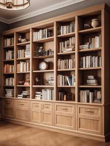 Librería de Madera Premium con Almacenamiento y Exhibición Maximizados para Oficina en Casa o Estudio con Gabinetes de Almacenamiento Cerrados - Product Image 4