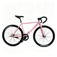 Sepeda Fixed Gear Ban 700-28C Sepeda Jalan Raya Single Speed Rangka Baja Karbon Tinggi Sepeda Balap Komuter Dewasa untuk Pria Wanita Pelajar