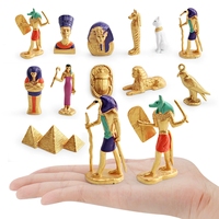 Jouets éducatifs pour enfants : Modèles d'ornements de la civilisation égyptienne ancienne (Sphinx, Scarabée, Pyramide, Mummie, Boîte)