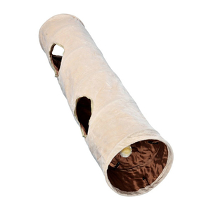 2-Wege-Katzentunnel mit Bällen Katzen hausbett Interaktives Haustiers pielzeug Faltbares Haustier Kurzes Plüsch material Rohr Haustier zubehör - Product Image 4
