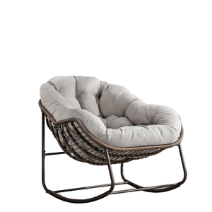 Silla Mecedora de Estilo Contemporáneo, Resistente, para Exteriores, Cómoda, de Mimbre, Tipo Huevo, para Patio, Jardín y Terraza - Product Image 1