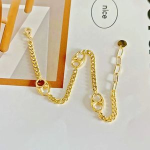 Xinfly Venta al por mayor Pulsera de oro puro de 18k Au750 con dije de nariz de cerdo, estilo personalizado italiano, para mejores amigos, elegante, empeñable, joyería fina - Product Image 1
