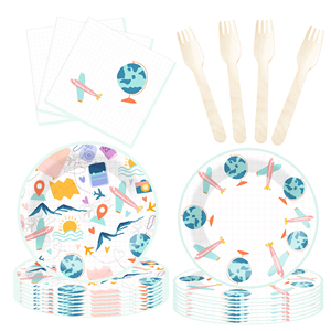 DAMAI - Vajilla Desechable Azul para Fiesta de Graduación, Decoración para Graduación, Platos, Vasos y Servilletas de Papel para Graduados - Product Image 3