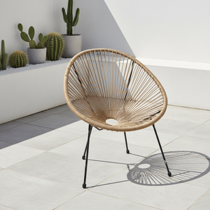 Silla de Comedor de Ratán y Metal para Jardín, Muebles Brito para Exteriores, Silla de Patio para Ocio, Precio al por Mayor - Product Image 4