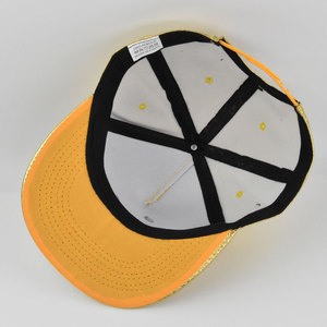 Unisex tùy chỉnh PU kim cương gorras Mũ bóng chày thể thao Hip Hop phong cách với rắn màu phẳng vành cho nam giới và phụ nữ - Product Image 3