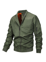 Blouson Bomber Grande Taille Personnalisable en Polyester Léger et Respirant, Imperméable, Style Décontracté avec Fermeture Éclair – Vente en Gros
