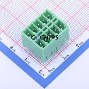 KF2EDGKVH-3.5-2*5P Plug-in Terminal Block Through hole,P=3.5mm Connector Board-to-Board / Socket - Closed 2x5P 3.5mm Green - Product Image 1
