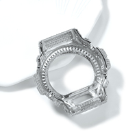 Pièces et accessoires de luxe pour montres DW6900, sertis de moissanite véritable VVS1, incluant boîtiers, lunettes, bracelets, fermoirs, sangles et boucles, vente en gros