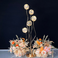 Lampes décoratives de mariage LED de haute qualité, design 5 têtes de lys, éclairage de chemin, AC IP65, écologiques, durables, en métal et acrylique