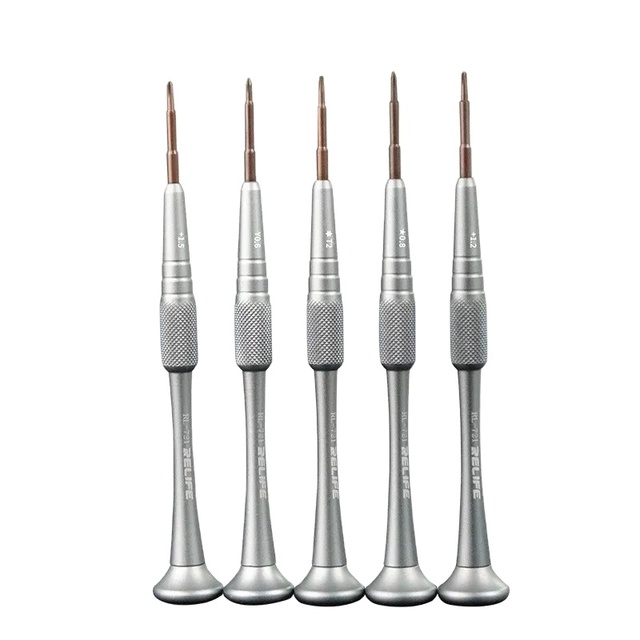 RL-721 Aluminium Alloy Screwdriver Precision Screwdriver Set 0.8* 1.2+ 1.5+ 0.6Y *T2 for IPhone Camera Watch Phone Repair Tool
