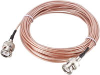 Cable coaxial RF de baja pérdida RG178 de 25 pies con conectores BNC macho a BNC macho