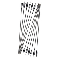 Flèche en carbone de 35 pouces avec plumes naturelles, spine 500, pointe de flèche de 100 grains, pour tir à l'arc, chasse, arcs et flèches