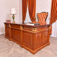 Dadirector personnalisé modèle 1133 bureau exécutif royal antique européen fait à la main en bois massif sculpture bureau design traditionnel