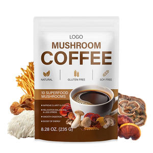 Marque privée Organique Reishi Instantané Champignon & Crinière de Lion Extrait de Café Poudre Supplément à Base de Plantes pour Adultes Boost Brain Power - Product Image 1
