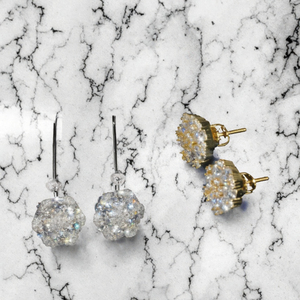 Pendientes de lujo de plata de ley 925 chapados en oro con moissanita de corte brillante de 6.5-12mm, engaste de garra, certificado GRA, estilo Iced - Product Image 3
