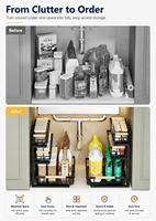 Onderkast organizer voor moderne keukenopbergruimte, onderkast organizer met multifunctionele uittrekbare organizer