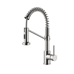 Robinets flexibles modernes Mélangeurs Robinets d'évier de cuisine Laiton doré Acier inoxydable Ressort coulissant Torneira Gour - Product Image 1