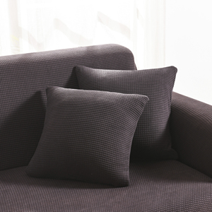 5 adapté aux besoins du client de haute qualité protection solaire polyester spandex brun doux <span class=keywords><strong>housse</strong></span> de <span class=keywords><strong>canapé</strong></span> extensible - Product Image 3