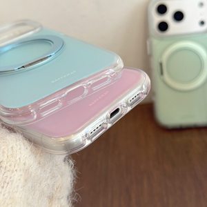 Designed Anti Yellow Translucent Shockproof Phone Case Magnetic 360 Rotatable <b>Ring</b> Kickstand for iPhone 17 16 15 <b>Pro</b> Max - Product Image 3