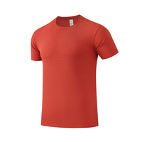 Kaos Olahraga Lengan Pendek Pria Wanita Cepat Kering Bahan Polyester Nylon untuk Gym Fitness Semua Musim Grosir OEM Logo GuangZhou
