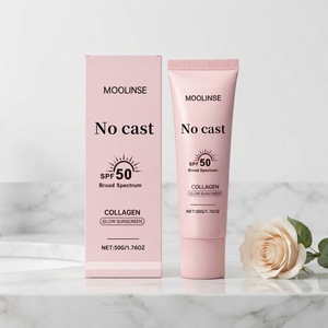 Compatible con OEM/ODM, Crema Protectora Solar con SPF50, Glicerina y Colágeno, Brillo Instantáneo, Hidratante, Niacinamida, Ceramida, Sin Residuos Blancos, Para Todo Tipo de Piel - Product Image 1