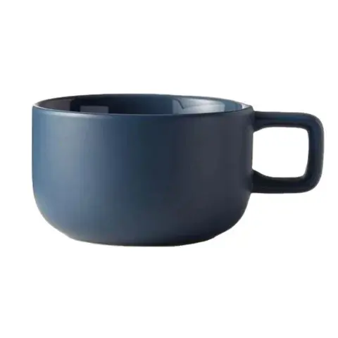 Taza de café capuchino nórdico y platillo, juego de tazas de té con leche de 12 piezas, taza de café de porcelana con asa cuadrada de cerámica