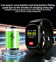 Montre A36 avec bouton SOS pour personnes âgées, tracker GPS 4G, alarme de panique, appel d'urgence à une touche, longue autonomie, IP67 pour les personnes âgées