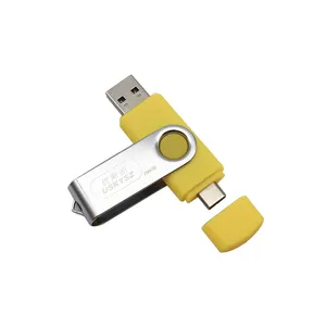 USKYSZ Brand Retail USB Flash Drive Type C USB Memory Stick Disk Metal Swivel 1GB 2GB 4GB 8GB 16GB 32GB 64GB 128GB USB Stick