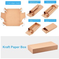 Kotak Kaku Laci Kertas Kraft Hitam PPWR Berorientasi Kertas Daur Ulang Ramah Lingkungan Ukuran Kustom untuk Kemasan Hadiah Lilin Pesta