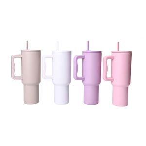 40oz Car H4.0 <b>Handle</b> <b>Travel</b> <b>Mug</b> Vacuum Tumbler Lid Straw Non-Slip ODM OEM Custom Logo - Product Image 5