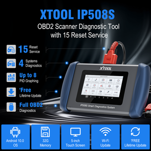 XTOOL IP508S 5系统OBD2诊断工具汽车ABS SRS ECM TCM EPB汽车读码器PK CRP123在线更新 - Product Image 2