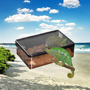 Belüftete Transparente Reptilien-Fütterungs- und Zuchtbox |   Ausbruchsicheres Kunststoff-<span class=keywords><strong>Terrarium</strong></span>-Gefäß - Product Image 3