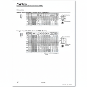 นิวเมติกส์แบบสัมผัสเดียว KQ2S10-03NS ชิ้นส่วนนิวเมติก SMC - Product Image 1