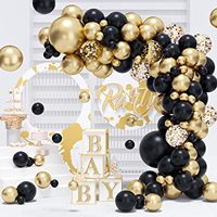 Ballons en dôme noir, Rose, or, rond, Mylar, vert menthe, Kit de guirlande d'arc pour anniversaire, fête de mariage, décor de fond