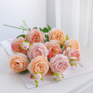 <b>Artificial</b> <b>Peonies</b> Silk Flowers High Simulation Wedding Decor Table Arrangement Classic Style Reusable Indoor Outdoor Use - Product Image 2