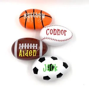 Decoración de fiesta deportes creativos huevos de Pascua plástico que se puede abrir baloncesto fútbol Rugby fútbol relleno huevo cesta de Pascua Juguetes