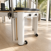 Table de Pilates Cadillac Reformer 3-en-1 en alliage d'aluminium avec barre de poussée et système de poulies à cordes pour studio et salle de sport à domicile