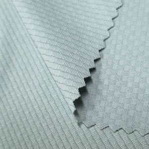 Vente d'usine séchage rapide 80% polyester 20% spandex jacquard coupe sèche tissu oeil d'oiseau pour survêtement, vêtement de sport de loisirs en plein air - Product Image 1