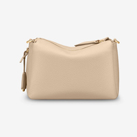 Sac bandoulière en cuir véritable avec logo personnalisé RFID, doublure en daim, sac messager pour femme, fermeture éclair, double sangle pour les voyages et le quotidien