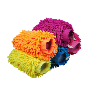 Toalla suave para manos de coche, guante de limpieza de coche de chenilla de microfibra, limpiador de guantes, 20x26cm, 125g, bolsa Opp para lavado de coches + cartón o personalizado - Product Image 5