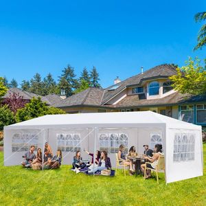 <b>5</b>-Sided <b>Iron</b> PE Cloth Spiral Pipe Pergola 3*9m Wedding & Party Tent Model D0100HPGXCW - Product Image 4