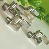 Mini-vanne à bille en acier inoxydable haute pression 316