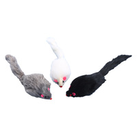 Grande souris en poils de lapin moderne écologique chat jouets interactifs