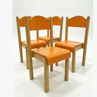 Chaise d'apprentissage pour enfants en bois massif empilable à profil bas, chaise en bois pour la maternelle, pour la maison et le salon