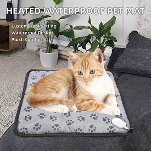 Coussin chauffant électrique pour animaux de compagnie en gros |   Tapis d'hiver doux et imperméable |   Chaleur confortable à température réglable pour chiens et chats - Product Image 2