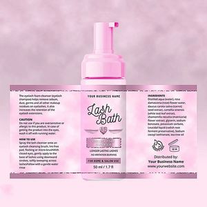 Lash Bath Eyelash Foam Cleanser 50ml For Home & Salon Use No Irritation Longer Lasting Lashes - Product Image 4