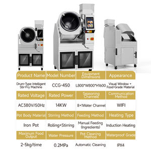 Robot de cuisine intelligent multifonctionnel commercial, puissance de sortie 14000W, capacité 2-5kg, utilisation automatique pour restaurant et cuisine - Product Image 5