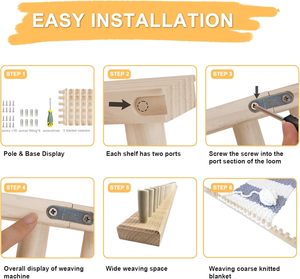65inch Chunky sợi <span class=keywords><strong>Loom</strong></span> tùy chỉnh dày Chunky đan chăn <span class=keywords><strong>Loom</strong></span>, thêm lớn chăn <span class=keywords><strong>Loom</strong></span> đan cho DIY Craft những người đam mê - Product Image 6