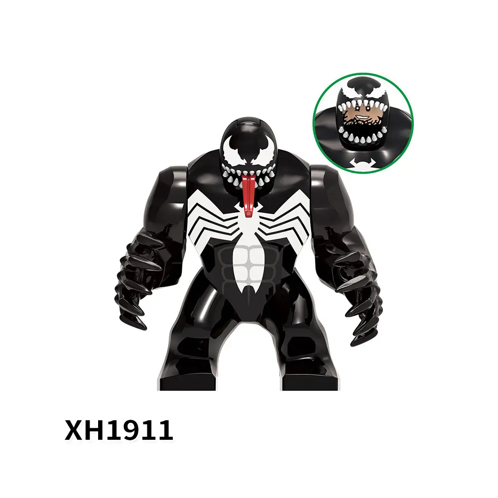 Hot Sale XH1911 Venom Carnage With Moving Tongue with Claw Large Figure Building Block Educational Children Toys Gift Juguete